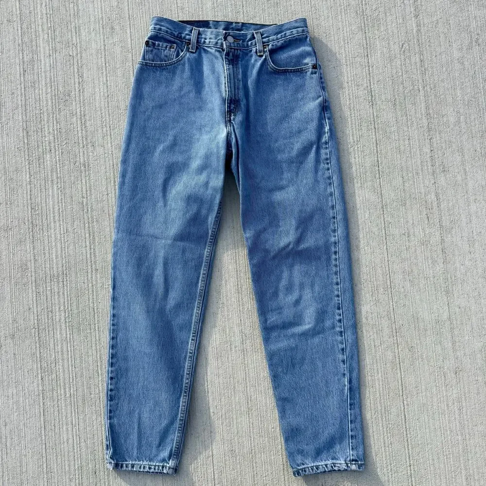 Vintage Y2K Levi's 550 Relaxed Fit Tapered Leg Jeans Mom Ladies 11 Jr M - Picture 4 of 13